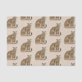 Cream Gold Leopard Animal Birthday Tissuepapier (Voorkant)