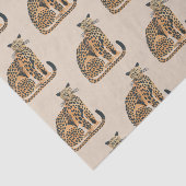 Cream Gold Leopard Animal Birthday Tissuepapier (Detail)