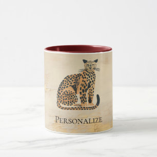 Cream Gold Leopard Animal Mok
