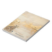 Cream Gold Leopard Animal Notitieblok (Linkerzijde)