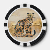 Cream Gold Leopard Animal Poker Chips (Voorkant)