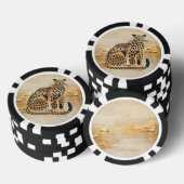 Cream Gold Leopard Animal Poker Chips (Opstapeling)