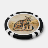 Cream Gold Leopard Animal Poker Chips (Enkel)