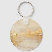 Cream Gold Leopard Animal Sleutelhanger (Achterkant)