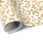  Cream Gold-leopardprinter     Cadeaupapier (Rol Hoek)