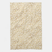 Cream Gold-leopardprinter Theedoek (Verticaal)
