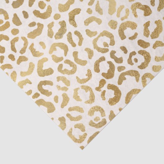  Cream Gold-leopardprinter      Tissuepapier (Detail)