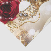 Cream Gold Masquerade Ball Birthday Party Tissuepapier (Detail)