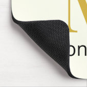 Cream Gold Monogram Gepersonaliseerde Naam Luxe Ca Muismat (Hoek)