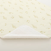 Cream Gold Music Notes Sherpa Deken (3/4)