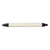 Cream Gold Music Notes   Zwarte Inkt Pen (Voorkant)