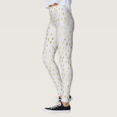 Cream Gold Raindrop Modern Trendy Yoga Leggings (Links)
