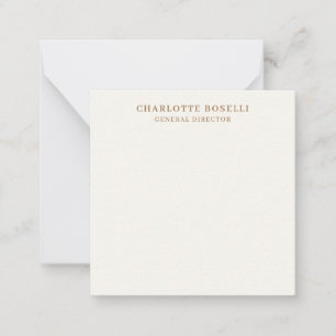 Cream Gold Serif Lettertype Professionele Naam Pos Notitiekaartje