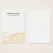 Cream Gold Swirl-kaart voor aangepaste oormerking Visitekaartje (Voorkant /achterkant)