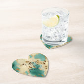 Cream Gold Turquoise Koeienhuid Animal Kartonnen Onderzetters (Insitu)