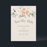 Cream Gold Waterverf Romantic Floral Wedding Save The Date<br><div class="desc">Elegant zacht crème met perzikbloemen. Zo chic en geraffineerd. Zo'n elegante bruiloft "Save the Date". Ik heb genoten van het creëren van dit ontwerp voor u. We bieden hetzelfde ontwerp in verschillende kleuren. Zo'n mooi en romantisch ontwerp met de zachte kleuren. Zazzle garandeert 100% klantenservice en tevredenheid.</div>