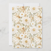 Cream Gold White Country Flowers Kaart (Achterkant)