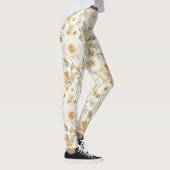 Cream Gold White Country Flowers Leggings (Rechts)