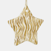  Cream Gold-Zebra en luipaard afdrukken      Keramisch Ornament (Rechts)