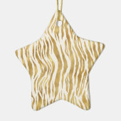  Cream Gold-Zebra en luipaard afdrukken      Keramisch Ornament (Links)