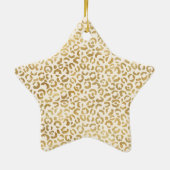  Cream Gold-Zebra en luipaard afdrukken      Keramisch Ornament (Achterkant)