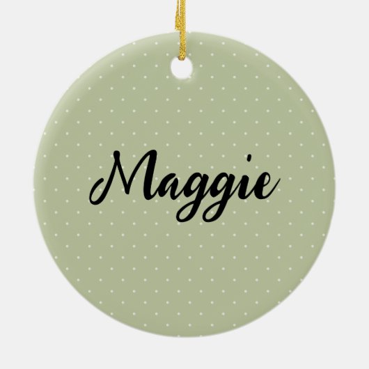 Cream Golden Retriever Kleurrijke bloemen en naam Keramisch Ornament (Achterkant)