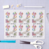 Cream Golden Retriever Kleurrijke Gelukkige Verjaa Tissuepapier (Craft)