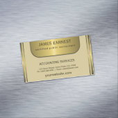 Cream & Goud Bord Elegant Standaard CPA Accountant Visitekaartje Magneet (Voorbeeld)