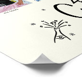 Cream Graduation K–12 Photo Collage Black Doodles Poster (Hoek)