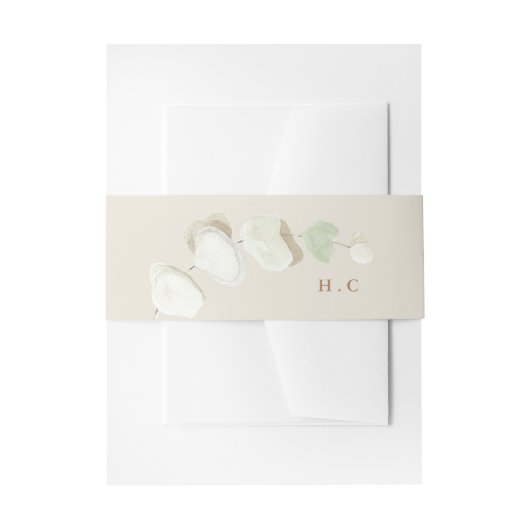 Cream Grass Tropical Oerwoud Floral Wedding Uitnodigingen Wikkel (Voorkant Voorbeeld)