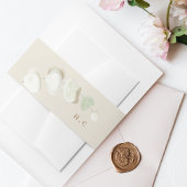 Cream Grass Tropical Oerwoud Floral Wedding Uitnodigingen Wikkel