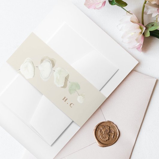 Cream Grass Tropical Oerwoud Floral Wedding Uitnodigingen Wikkel