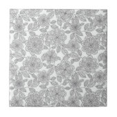 CREAM-GRAY-FLORAL TEGELTJE (Voorkant)