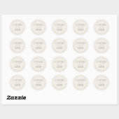 Cream Gray Personalized Cheers to the Grad Ronde Sticker (Vel)