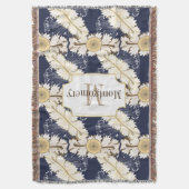 Cream Greek Acanthus verlaat familienaam Deken (Voorkant Verticaal)