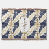  Cream Greek Acanthus verlaat familienaam Deken (Voorkant)