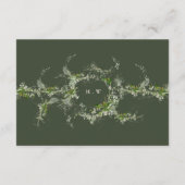 Cream Green Eucalyptus Monogram Huwelijksreceptie Informatiekaartje (Achterkant)