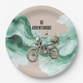 Cream Green Motor Adventure Papieren Bordje (Voorkant)