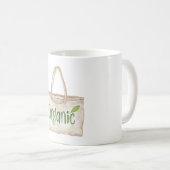 Cream Green Organic Bag Leaf Koffiemok (Voorkant rechts)