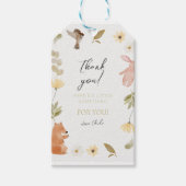 Cream Green Waterverf Baby shower Honoring Cadeaulabel (Voorkant)