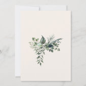 Cream Greenery bruiloft detail Kaart (Achterkant)