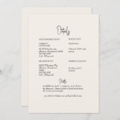 Cream Greenery bruiloft detail Kaart (Voorkant / Achterkant)