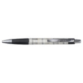 Cream Grey Yellow Plaid Stripes Pen (Achterkant)