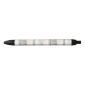 Cream Grey Yellow Plaid Stripes Zwarte Inkt Pen (Voorkant)