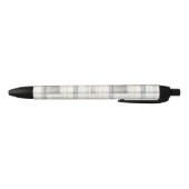 Cream Grey Yellow Plaid Stripes Zwarte Inkt Pen (Bodem)