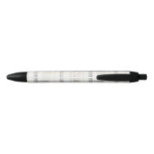 Cream Grey Yellow Plaid Stripes Zwarte Inkt Pen (Achterkant)