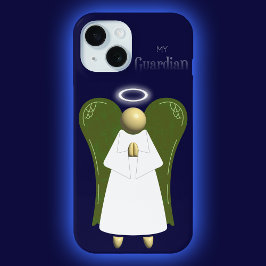 Cream Guardian Angel iPhone 15 Case
