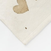 Cream Harten Vlinders Kerstmis Fleece Deken (Hoek)