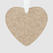 Cream Harten Vlinders Kerstmis Ornament (achterkant)
