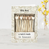 Cream Hearts Match Made in Heaven Gold Glitter Kaart (Gele Bloem)